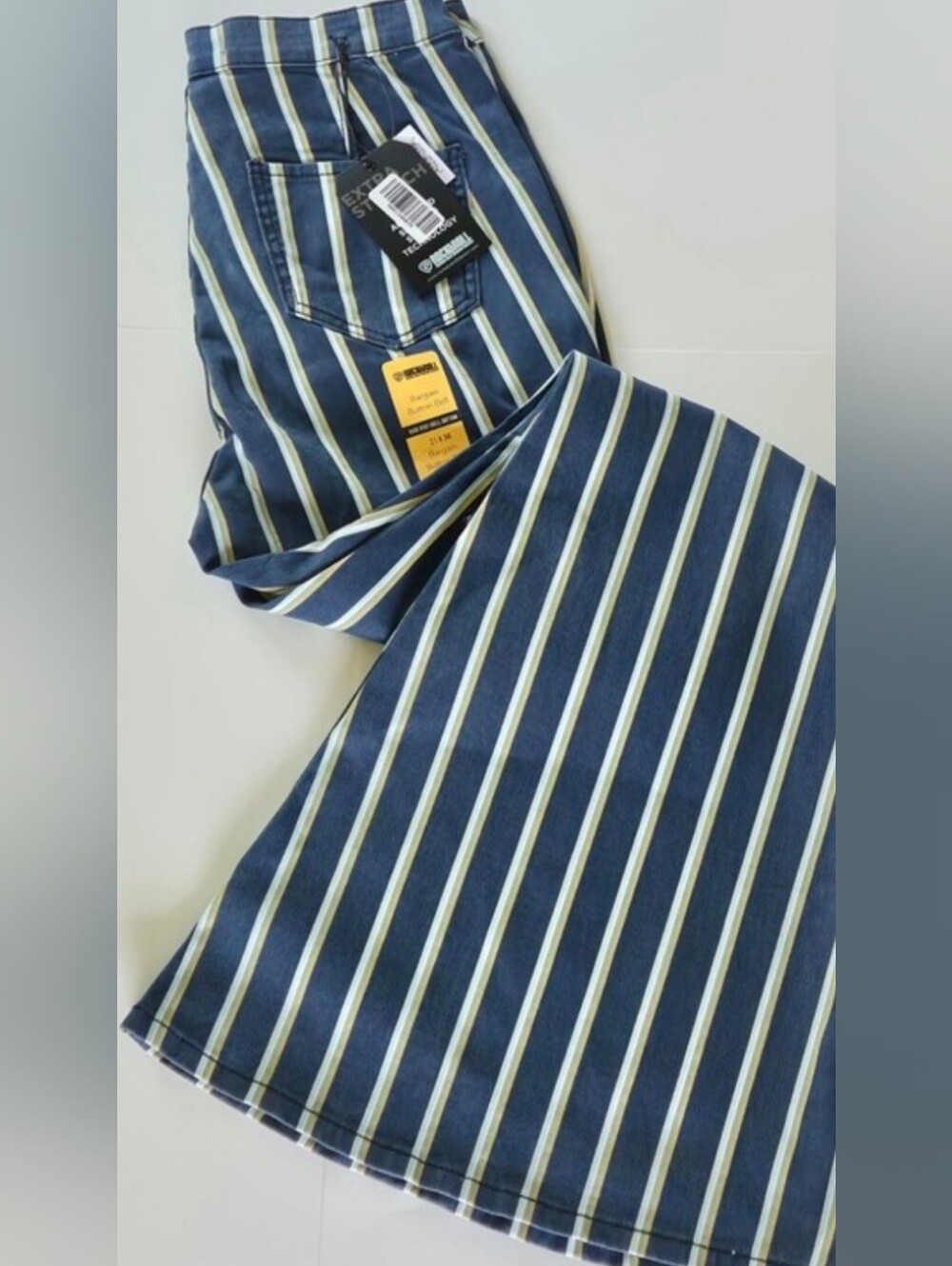 NWT Rock & Roll Cowgirl Striped Flare Jeans 31x34 High Rise Trouser Retro 70s